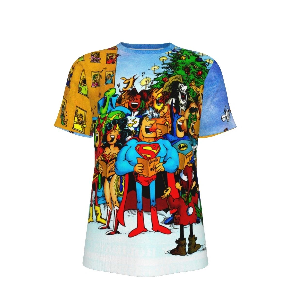 DC SERGIO ARGONEZ CHRISTMAS CAROLERS OVER PRINT SHIRT & TANK