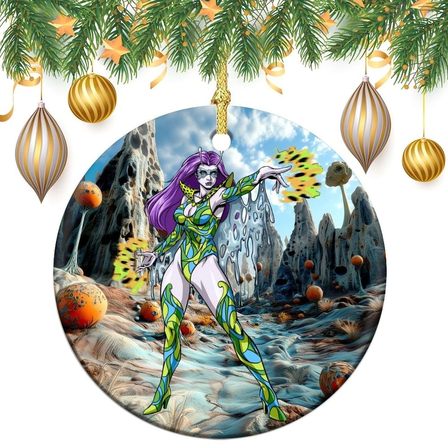 INFECTIOUS LASS CHRISTMAS TREE ORNAMENT