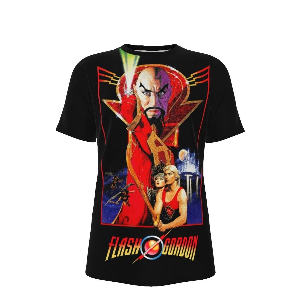 FLASH GORDON MOVIE POSTER 1 PINUP OVER PRINT SHIRT & TANK