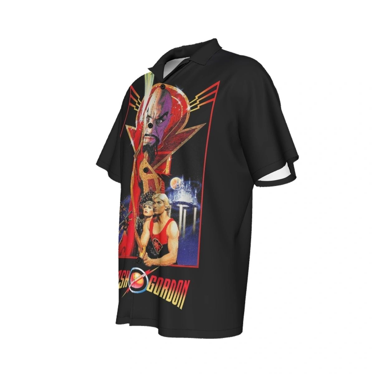 FLASH GORDON MOVIE POSTER 1 PINUP OVER PRINT SHIRT & TANK