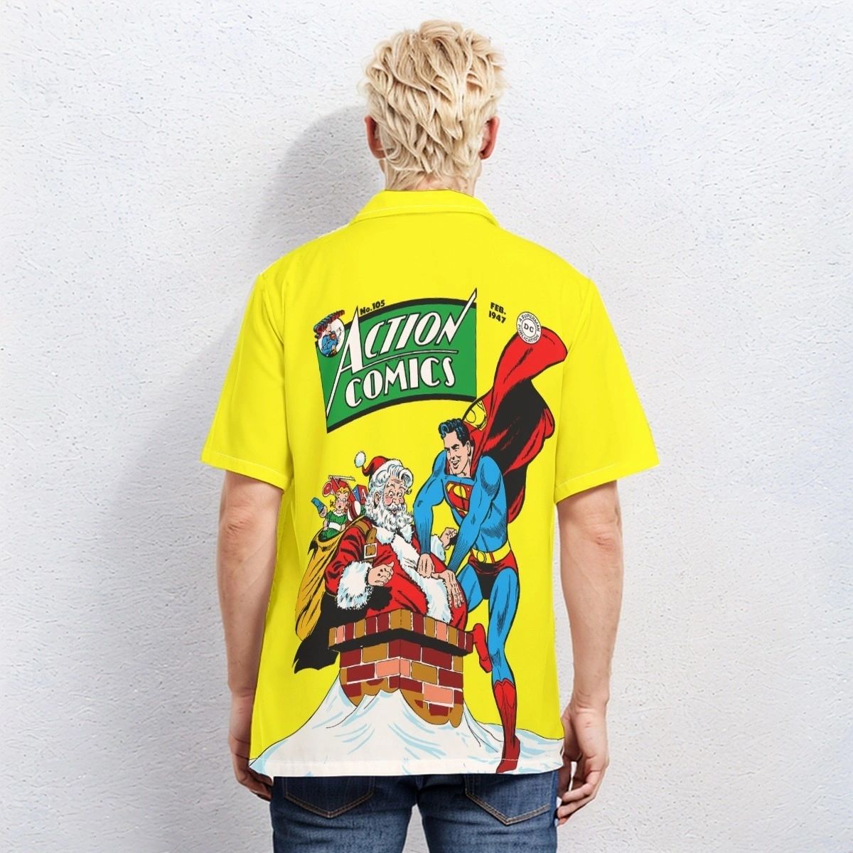 ACTION 105 PRINT SHIRT & TANK - SUPERMAN AND SANTA