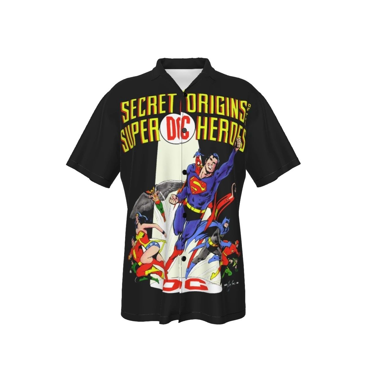 ORIGINS OF THE DC UNIVERSE OVER PRINT SHIRT & TANK -MYSTERY SHIRT 1 - NEAL ADAMS