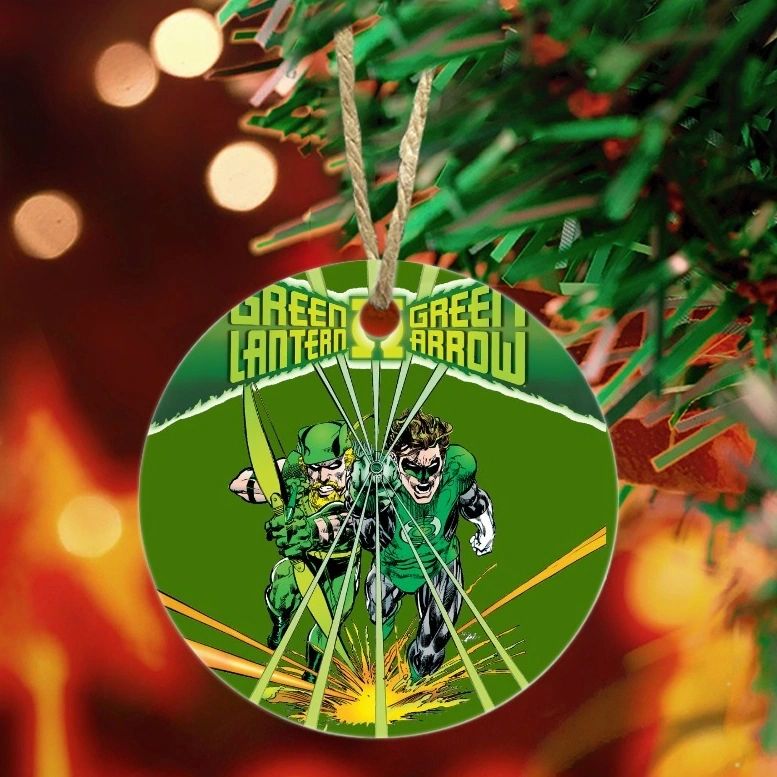 GREEN LANTERN GREEN ARROW CHRISTMAS TREE ORNAMENT