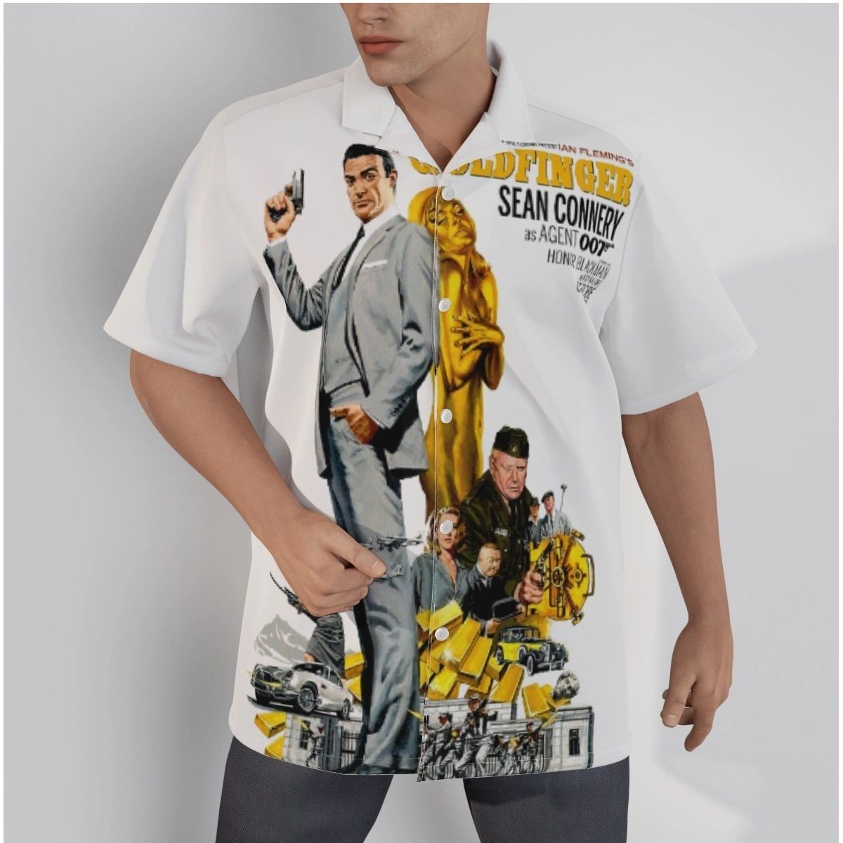 GOLDFINGER MOVIE POSTER OVER PRINT SHIRT & TANK