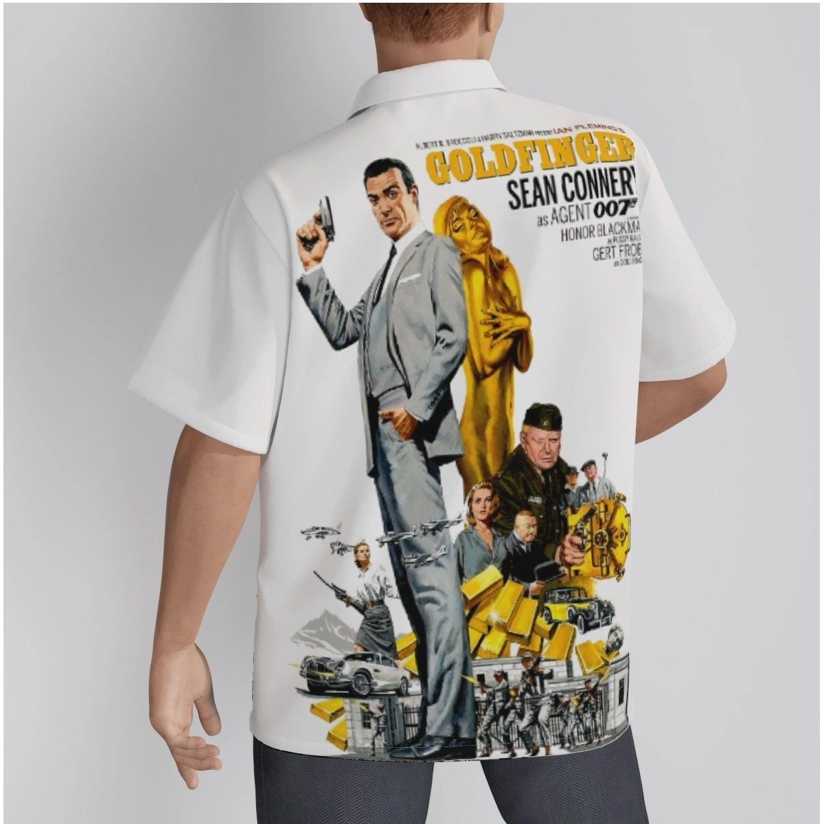 GOLDFINGER MOVIE POSTER OVER PRINT SHIRT & TANK
