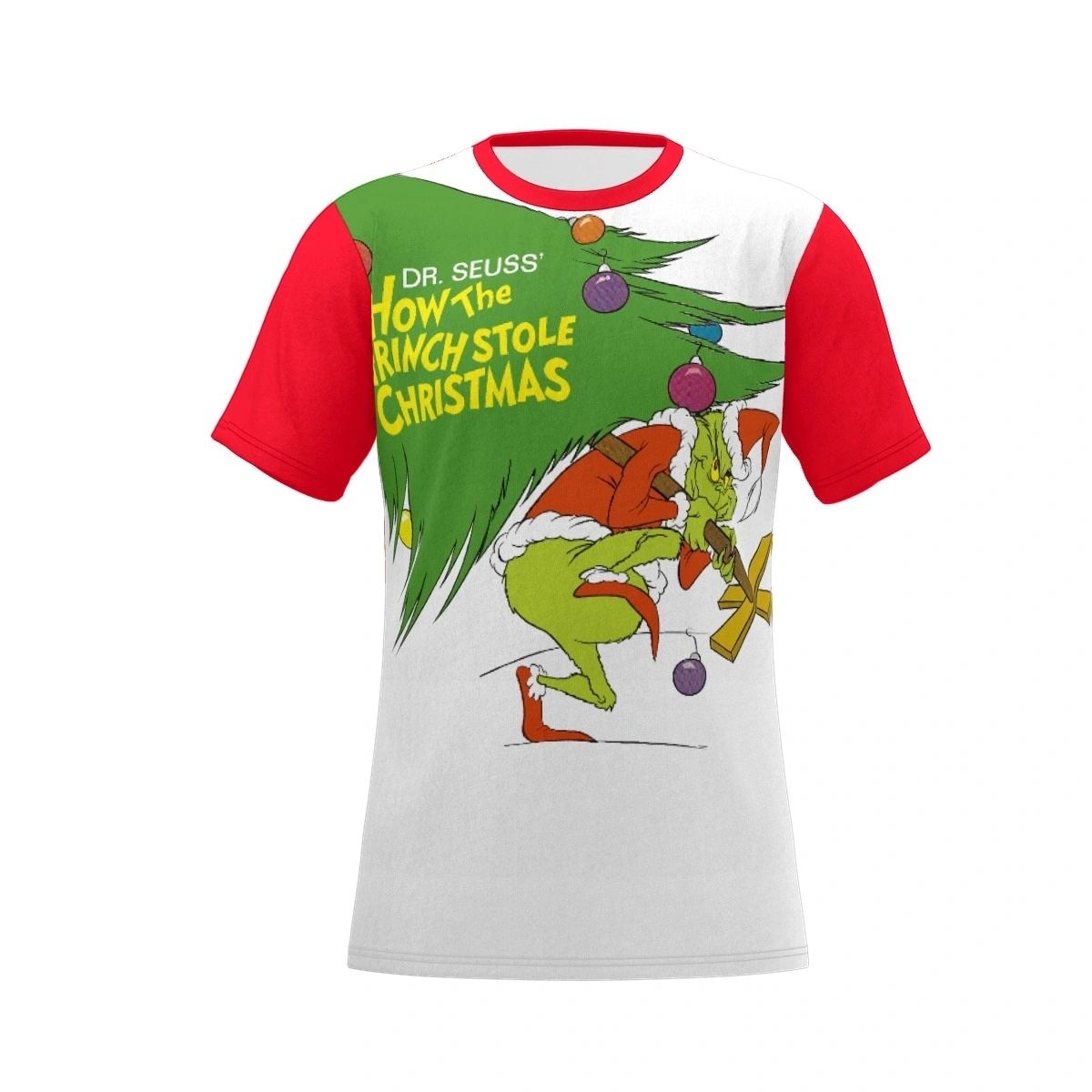 HOW THE GRINCH STOLE CHRISTMAS MOVIE POSTER OVER PRINT SHIRT & TANK
