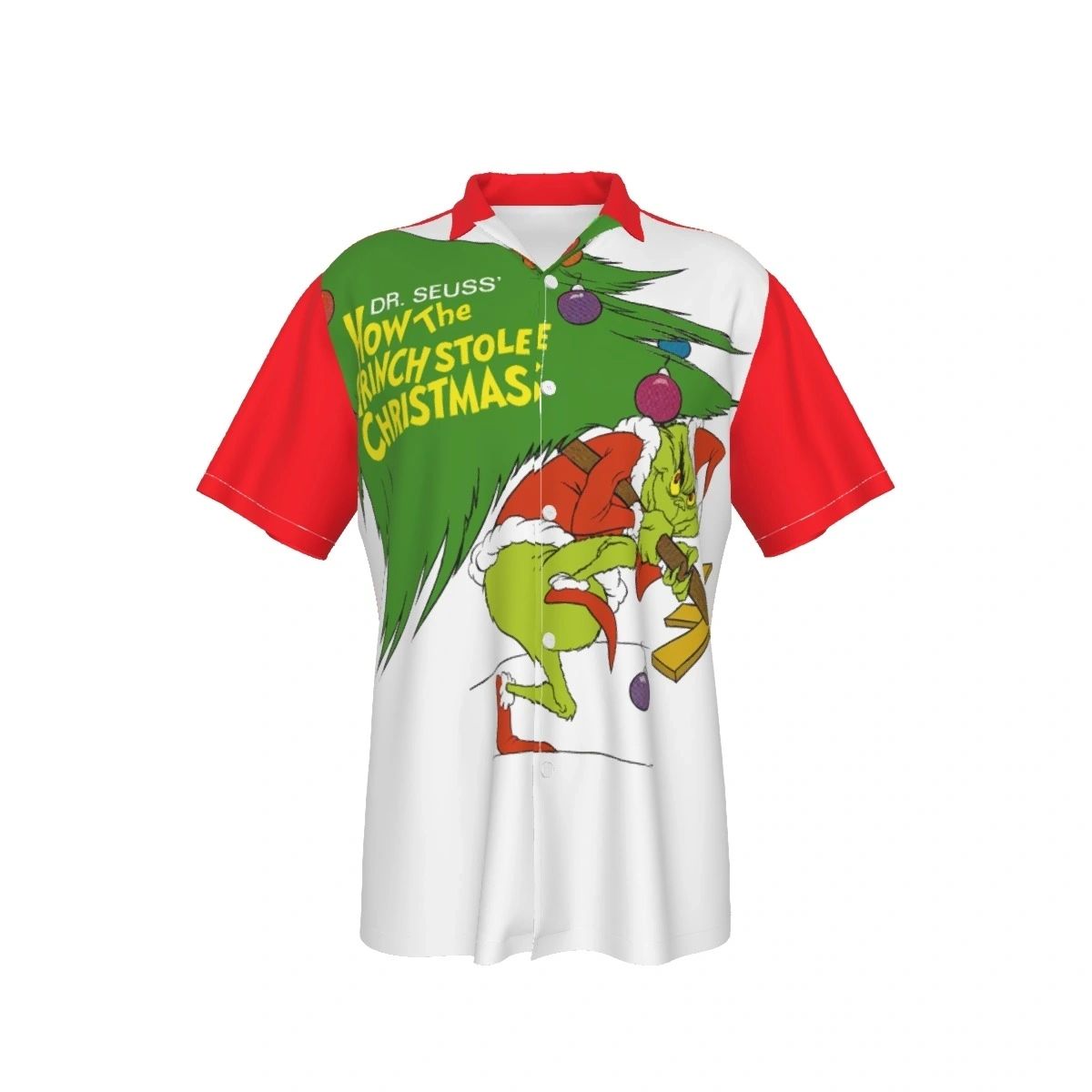 HOW THE GRINCH STOLE CHRISTMAS MOVIE POSTER OVER PRINT SHIRT & TANK