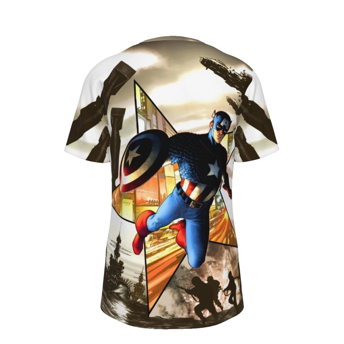 CAPTAIN AMERICA HARDCOVER 1 OVER PRINT SHIRT & TANK