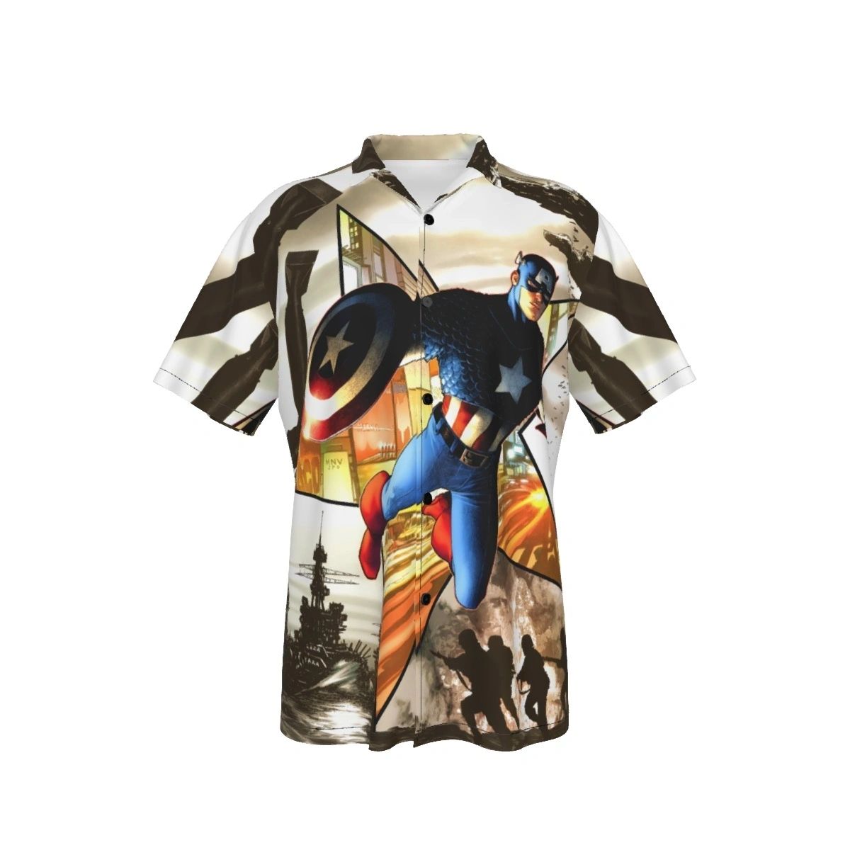 CAPTAIN AMERICA HARDCOVER 1 OVER PRINT SHIRT & TANK