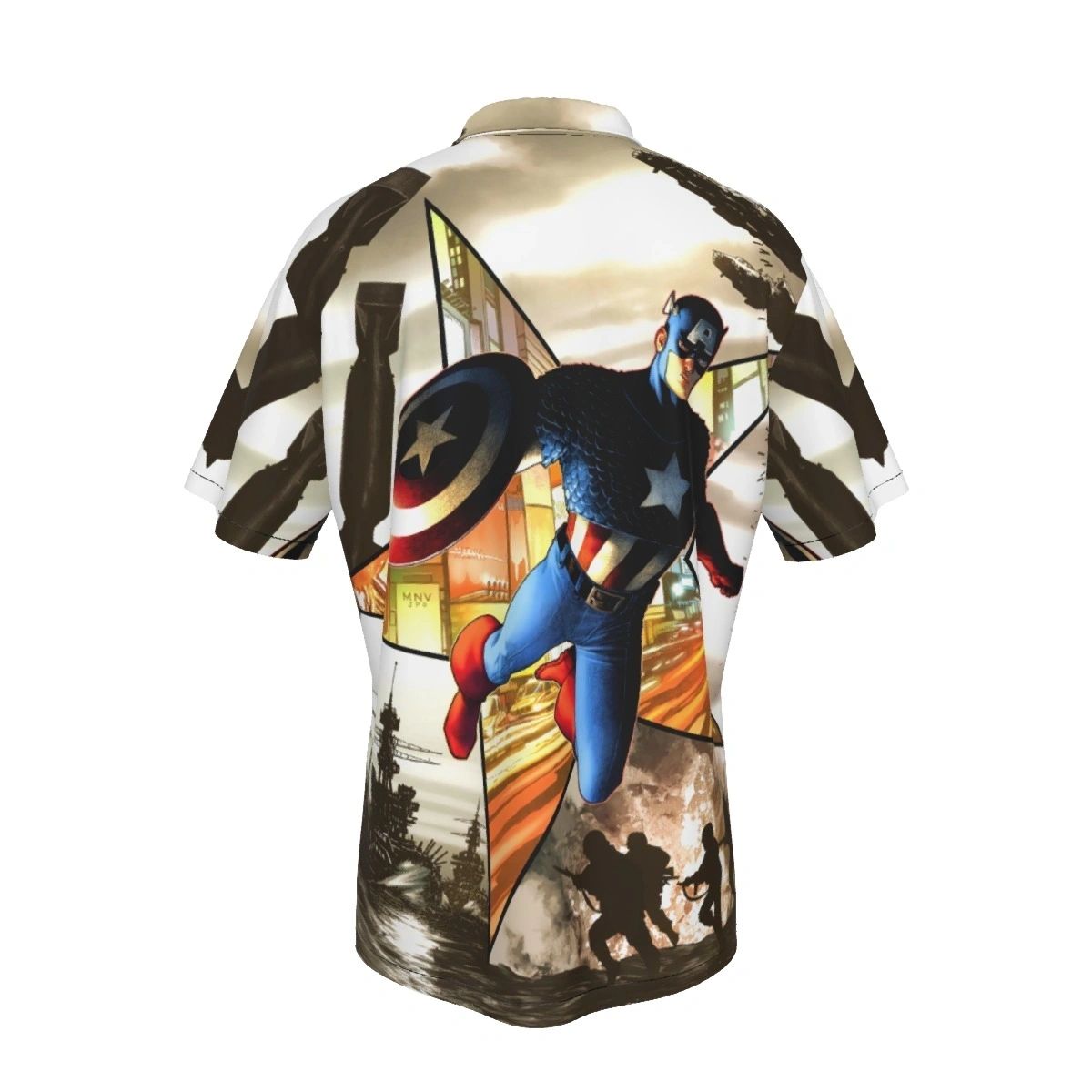 CAPTAIN AMERICA HARDCOVER 1 OVER PRINT SHIRT & TANK