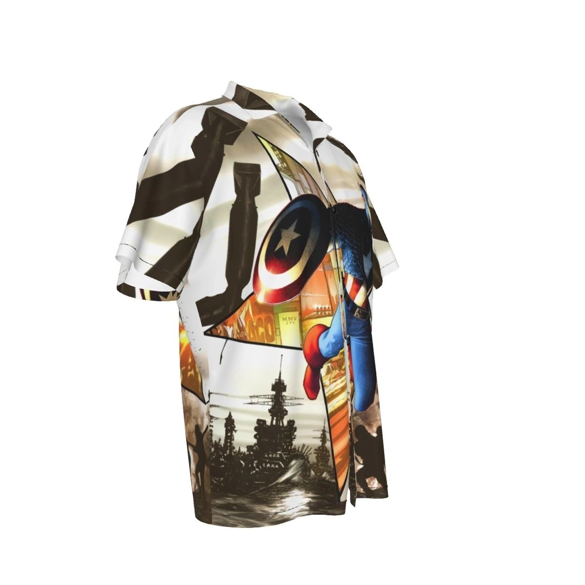 CAPTAIN AMERICA HARDCOVER 1 OVER PRINT SHIRT & TANK