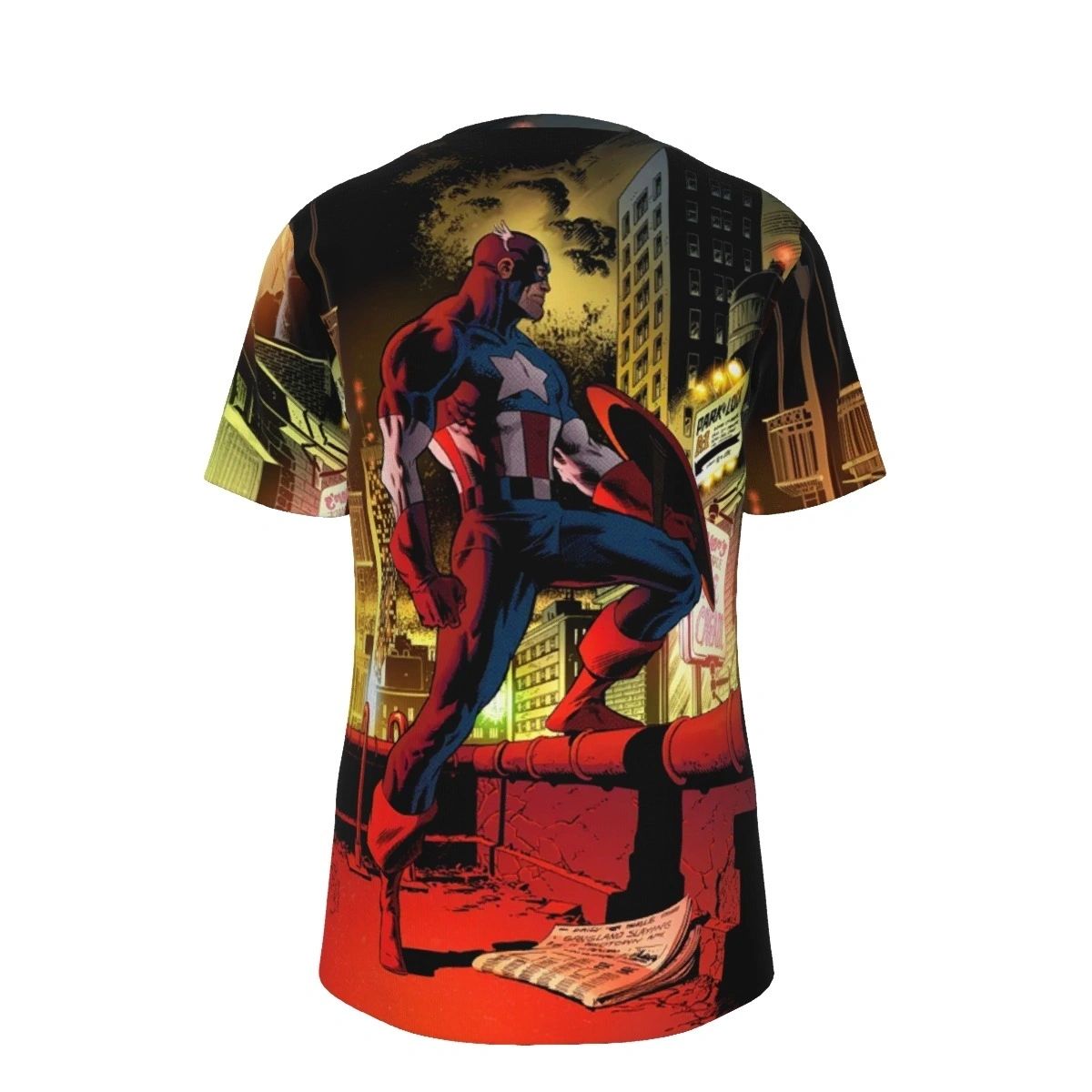 CAPTAIN AMERICA LEINIL YU PINUP OVER PRINT SHIRT & TANK