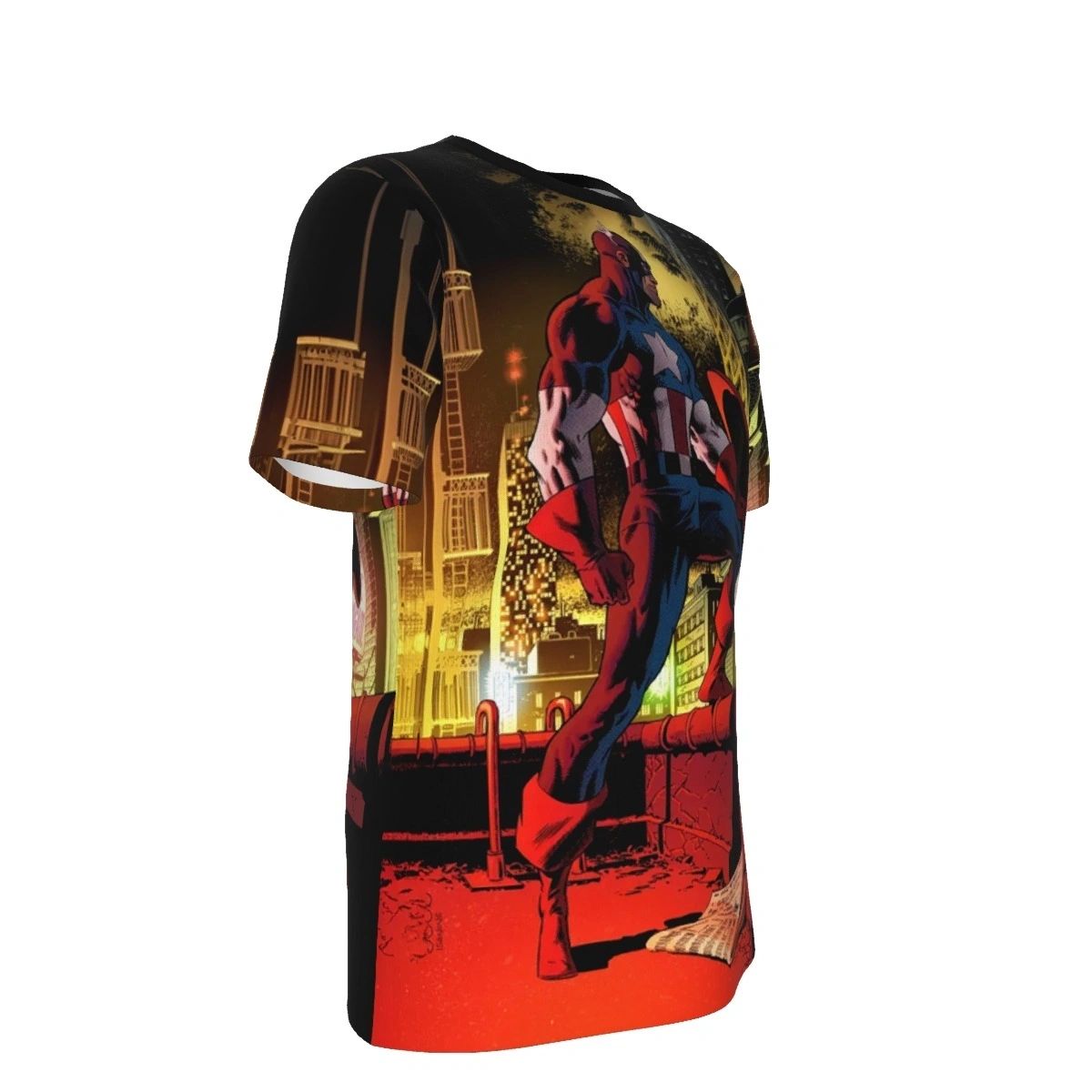 CAPTAIN AMERICA LEINIL YU PINUP OVER PRINT SHIRT & TANK