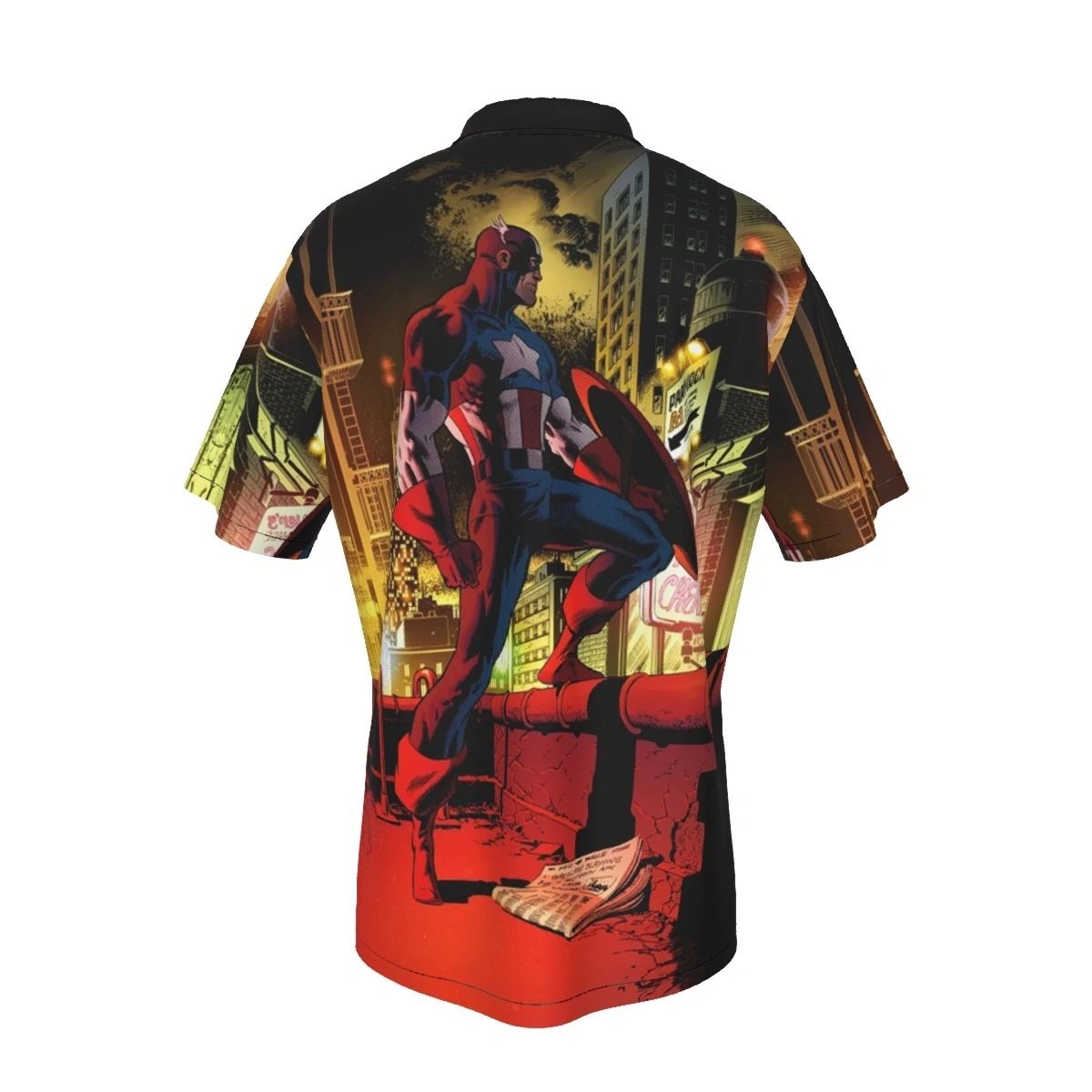 CAPTAIN AMERICA LEINIL YU PINUP OVER PRINT SHIRT & TANK