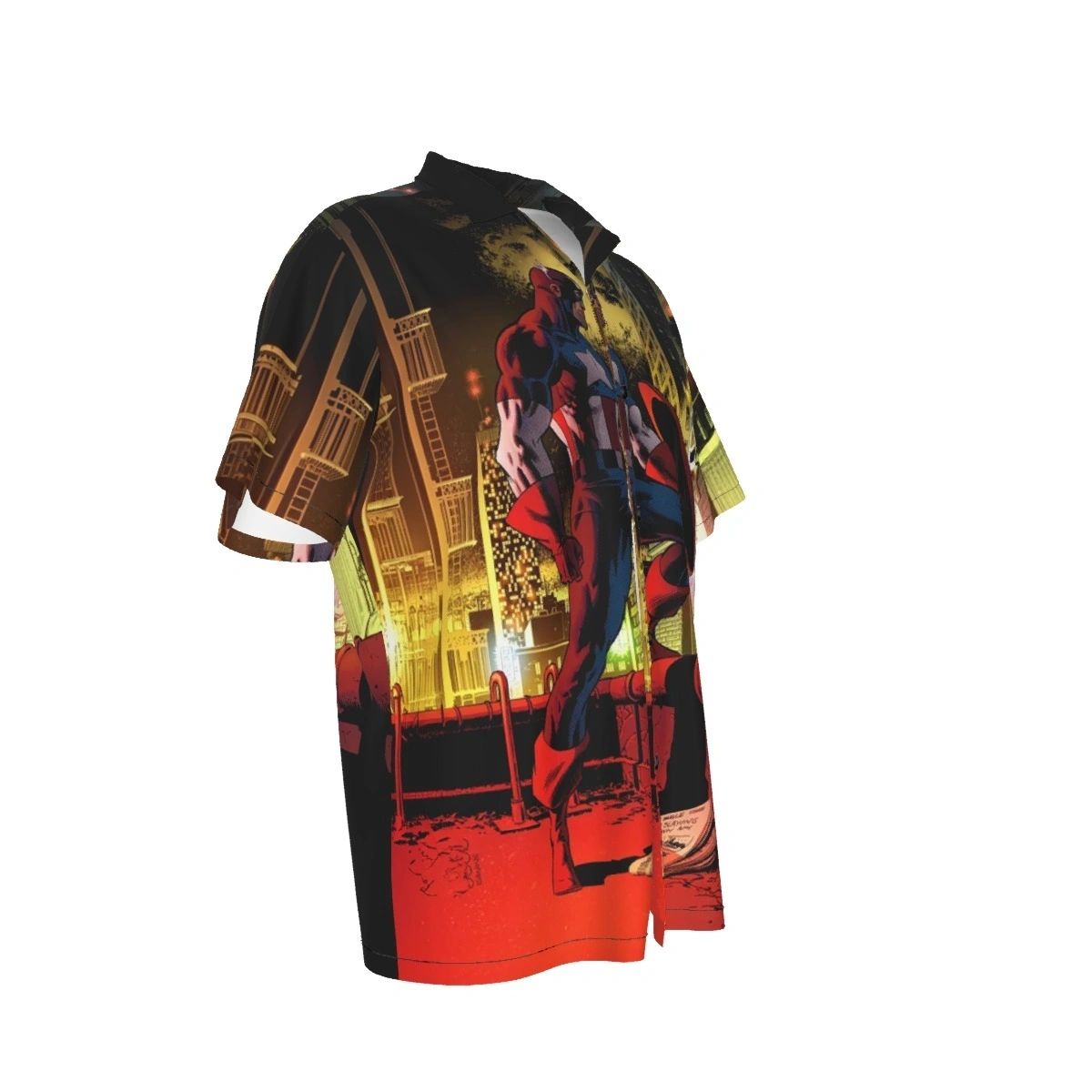 CAPTAIN AMERICA LEINIL YU PINUP OVER PRINT SHIRT & TANK
