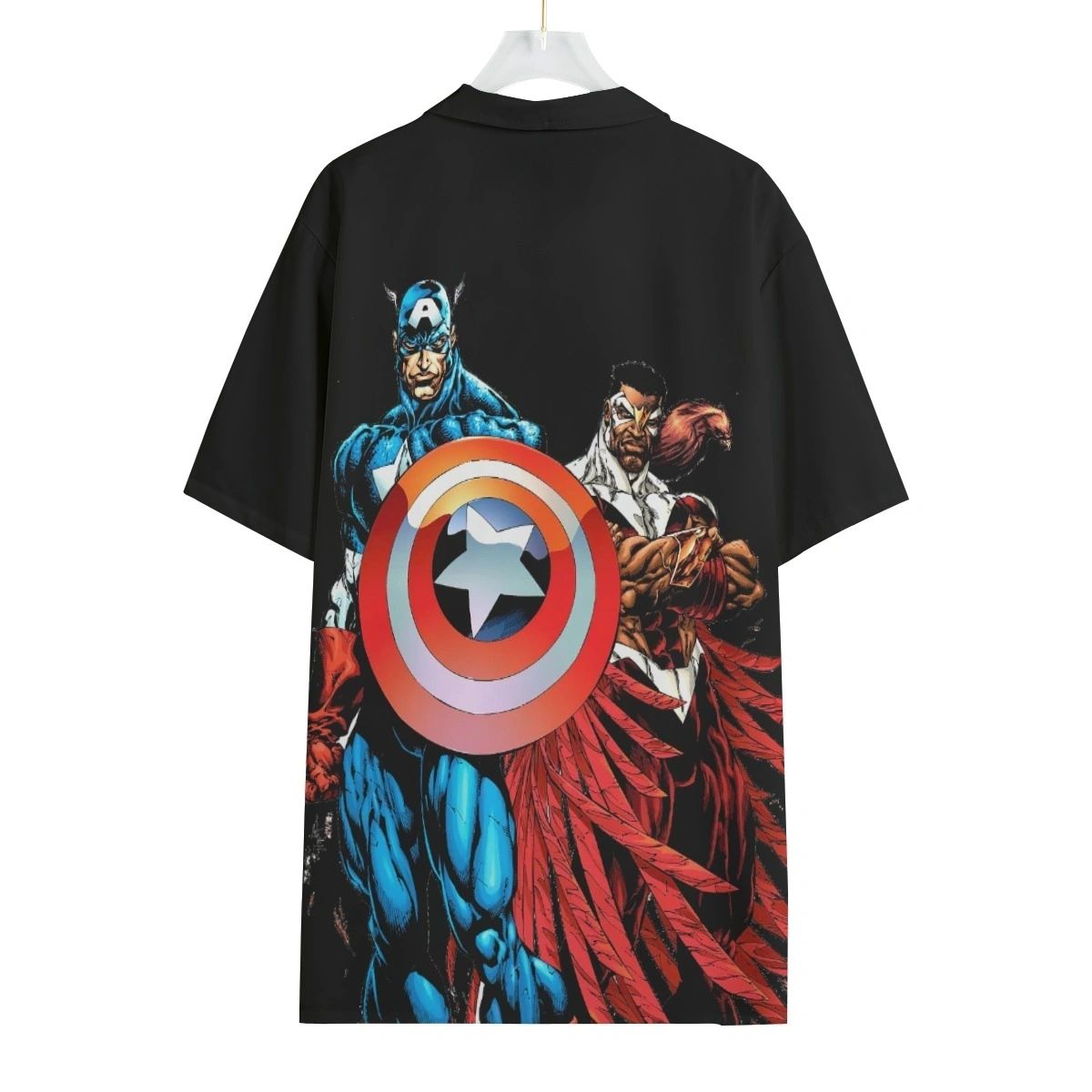 CAPTAIN AMERICA AND FALCON OVER PRINT SHIRT & TANK
