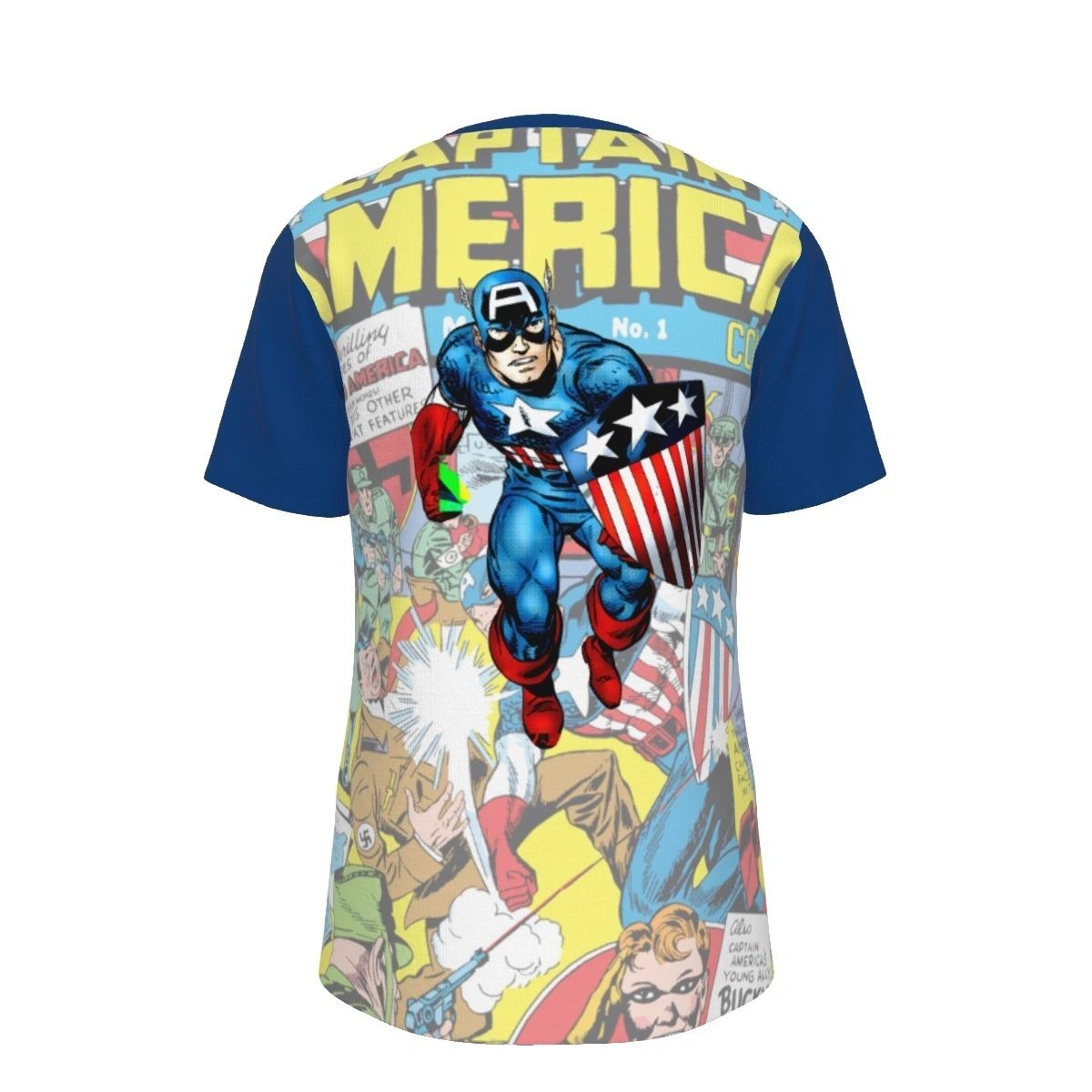 CAPTAIN AMERICA OVER CAP AMERICA COMICS 1 ALL OVER PRINT SHIRT & TANK -BYRNE