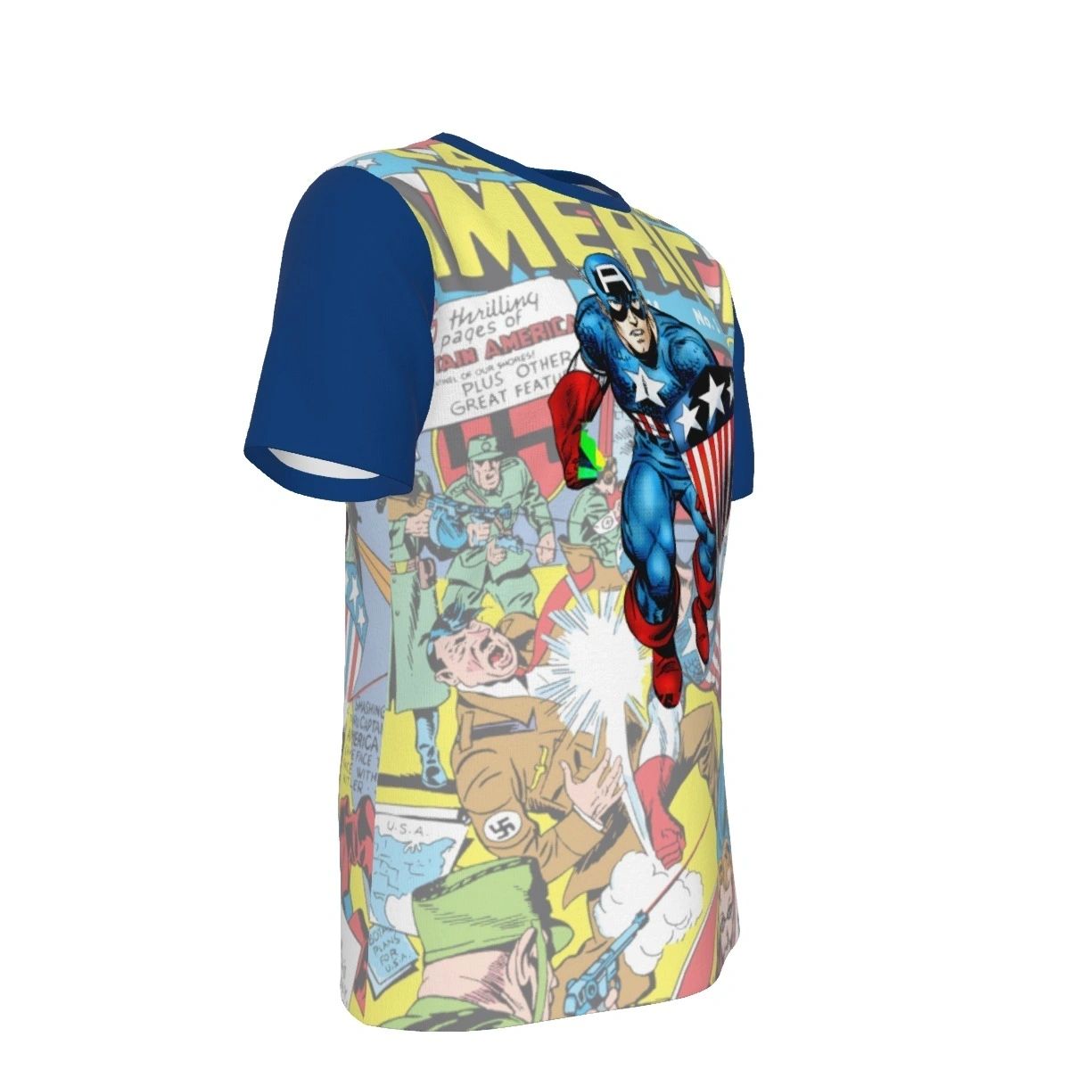 CAPTAIN AMERICA OVER CAP AMERICA COMICS 1 ALL OVER PRINT SHIRT & TANK -BYRNE
