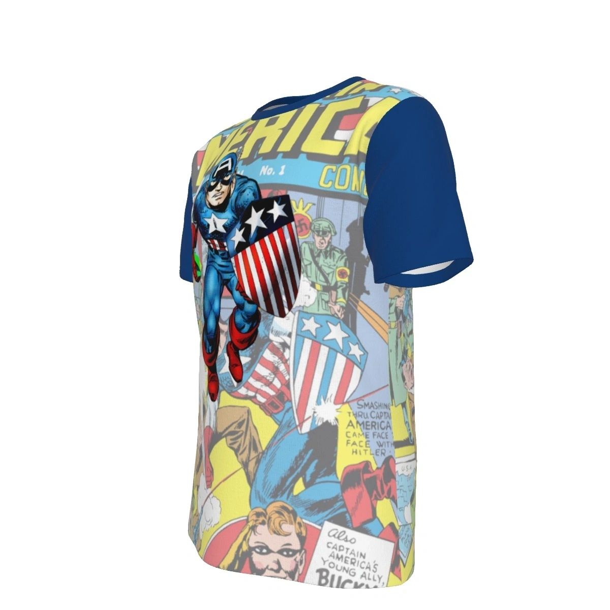 CAPTAIN AMERICA OVER CAP AMERICA COMICS 1 ALL OVER PRINT SHIRT & TANK -BYRNE