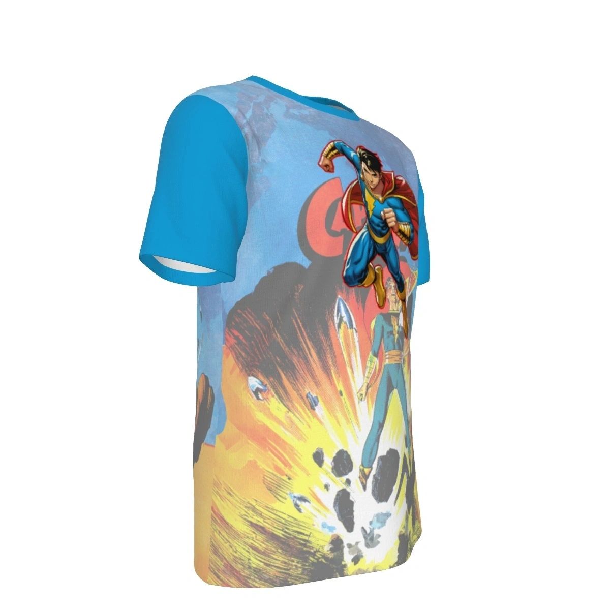 CAPTAIN MARVEL JR READY OVER PRINT SHIRT & TANK - OVER CAP MARVEL 4