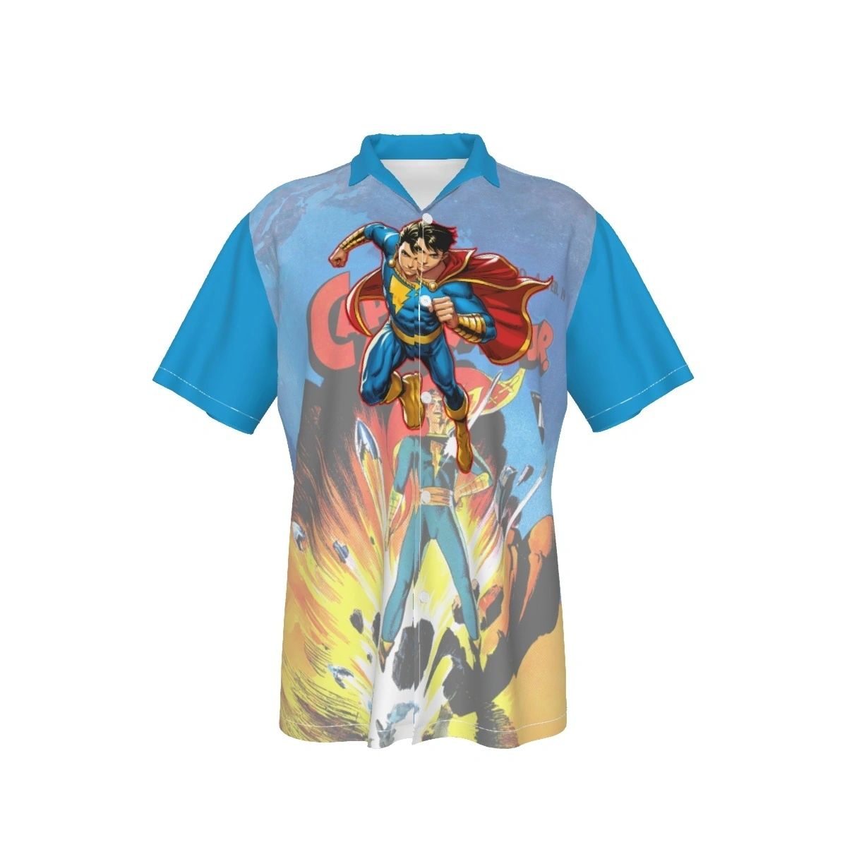 CAPTAIN MARVEL JR READY OVER PRINT SHIRT & TANK - OVER CAP MARVEL 4
