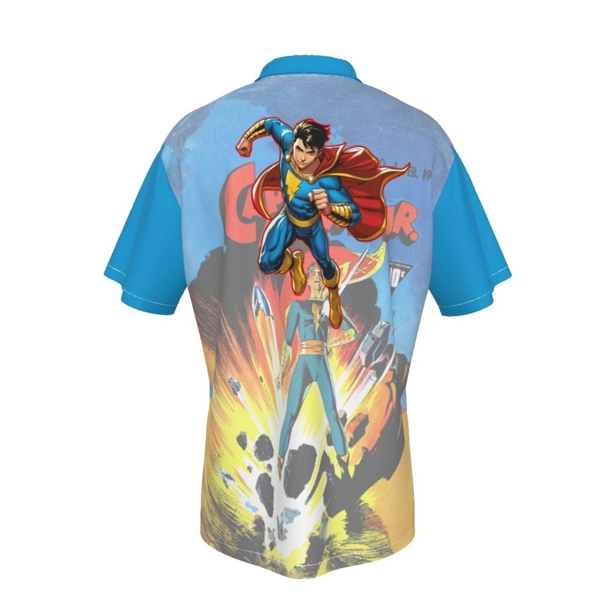 CAPTAIN MARVEL JR READY OVER PRINT SHIRT & TANK - OVER CAP MARVEL 4
