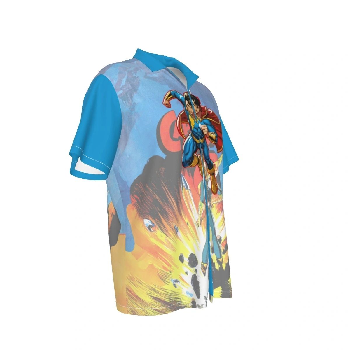 CAPTAIN MARVEL JR READY OVER PRINT SHIRT & TANK - OVER CAP MARVEL 4
