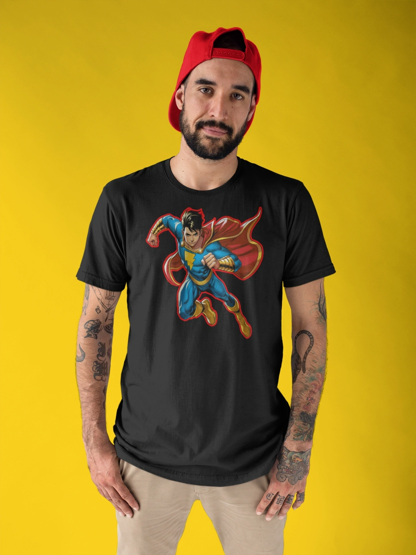 CAPTAIN MARVEL JR READY OVER PRINT SHIRT & TANK - OVER CAP MARVEL 4