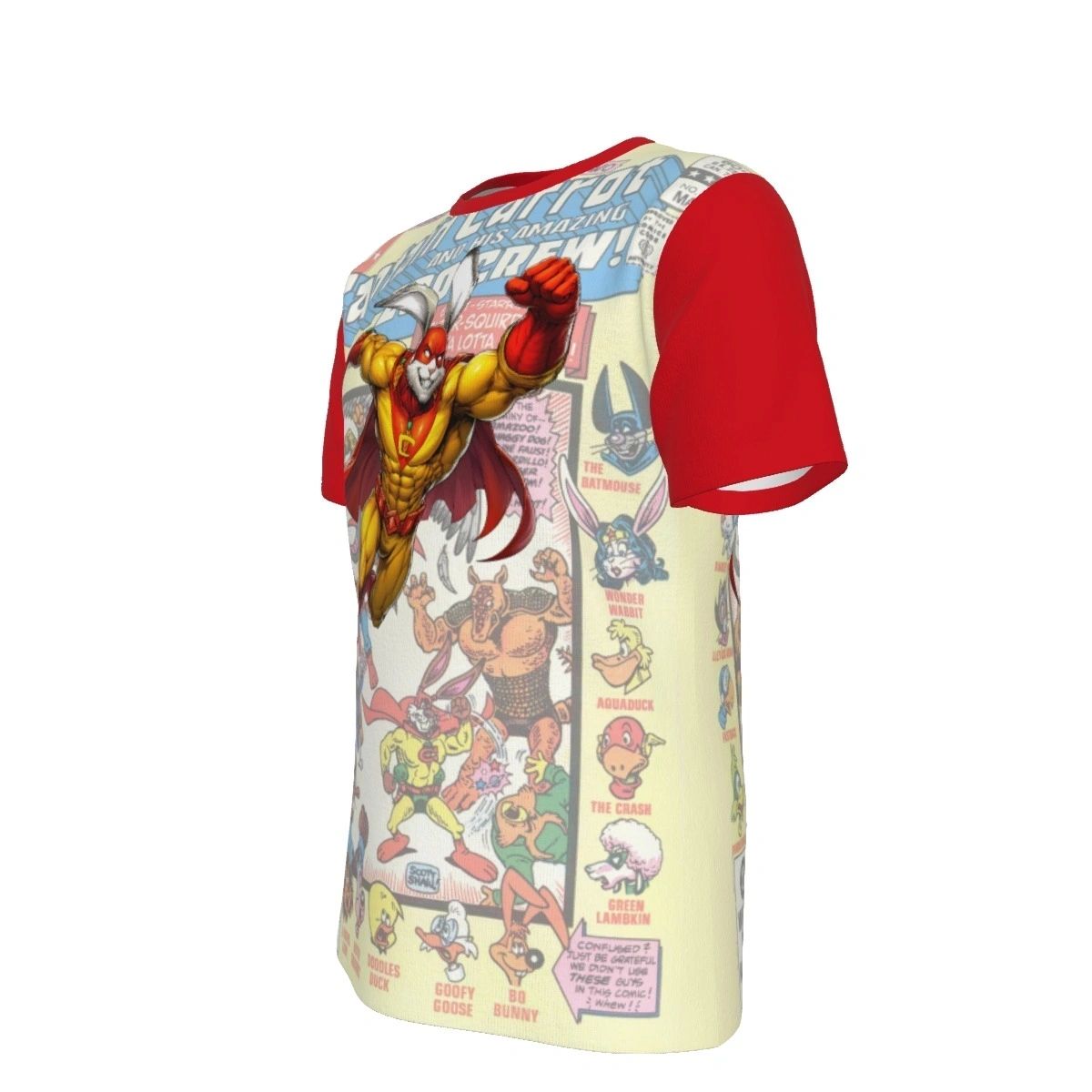 CAPTAIN CARROT READY OVER PRINT SHIRT & TANK - OVERCAP CARROT 15