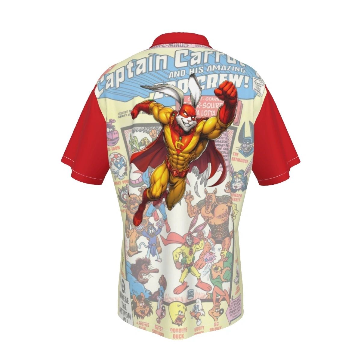 CAPTAIN CARROT READY OVER PRINT SHIRT & TANK - OVERCAP CARROT 15