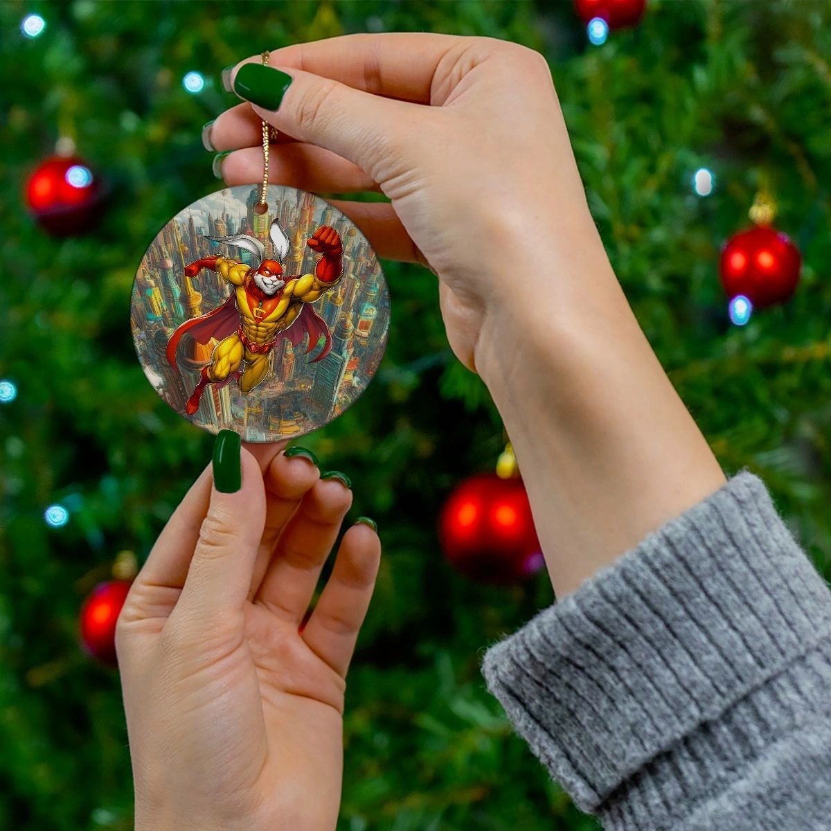 CAPTAIN CARROT READY CHRISTMAS TREE ORNAMENT