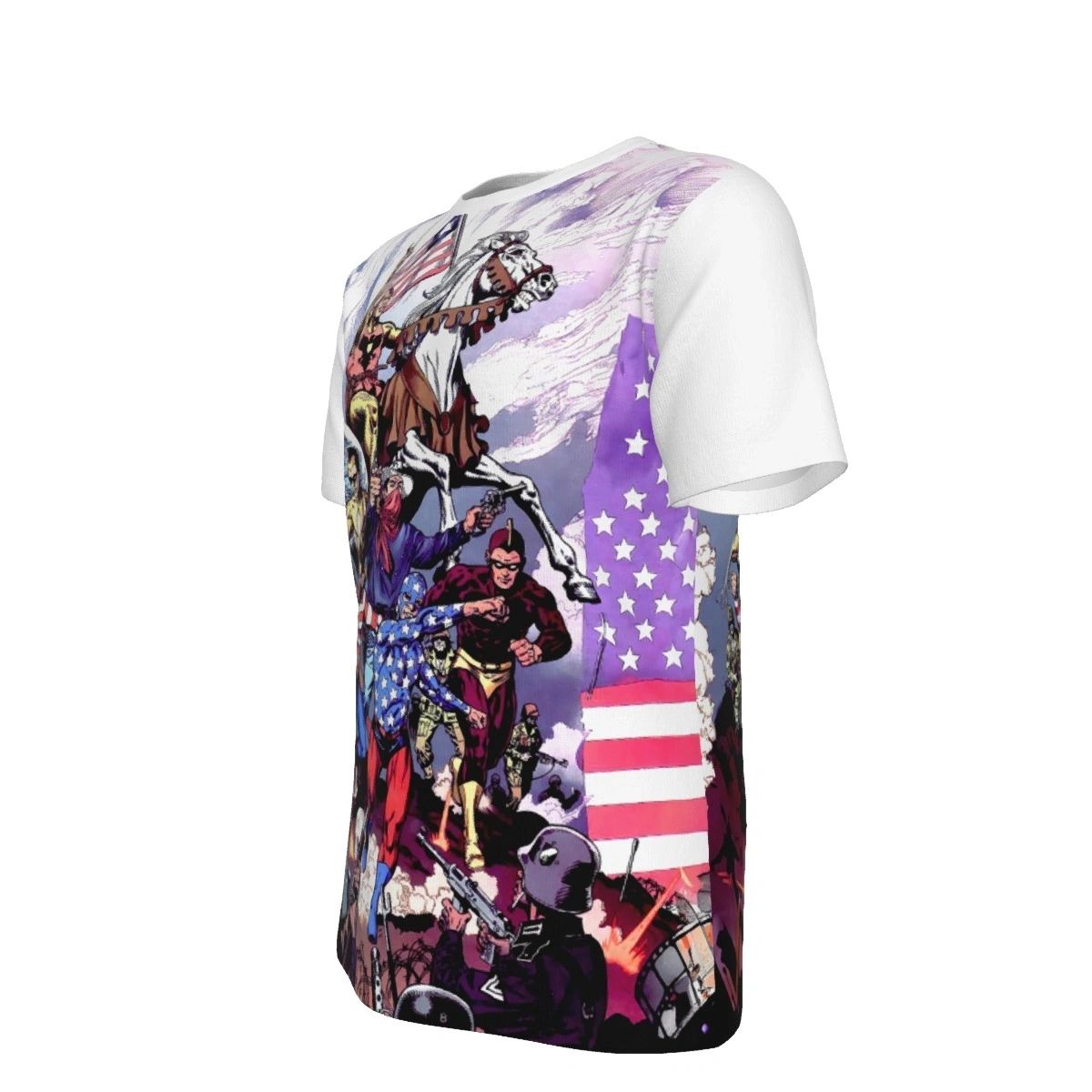SHINING KNIGHT WITH THE SOLDIERS OVER PRINT SHIRT & TANK - STAR AND STRIPE 000