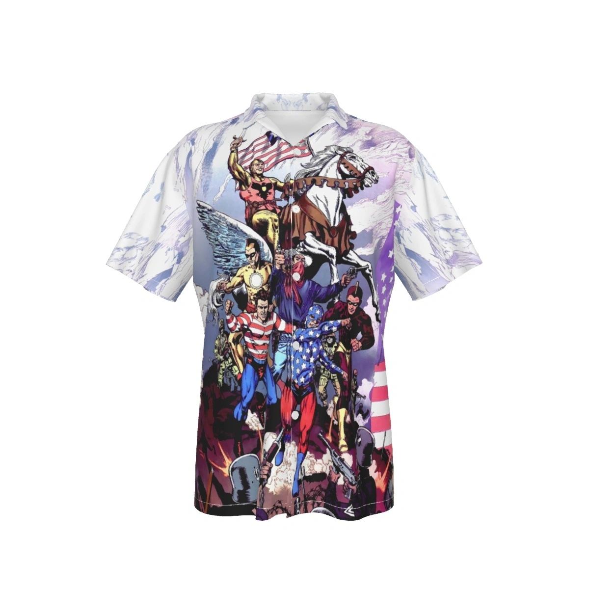 SHINING KNIGHT WITH THE SOLDIERS OVER PRINT SHIRT & TANK - STAR AND STRIPE 000