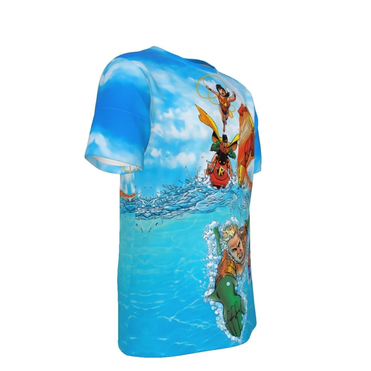 AQUAMAN AND TEEN TITANS OCEAN ALL OVER PRINT SHIRT & TANK - PEREZ ART