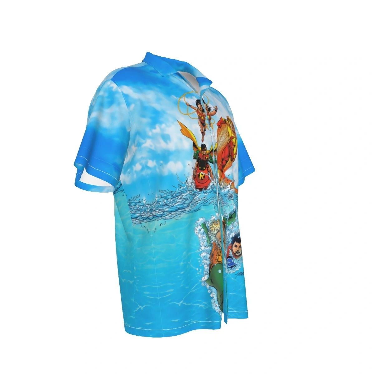 AQUAMAN AND TEEN TITANS OCEAN ALL OVER PRINT SHIRT & TANK - PEREZ ART