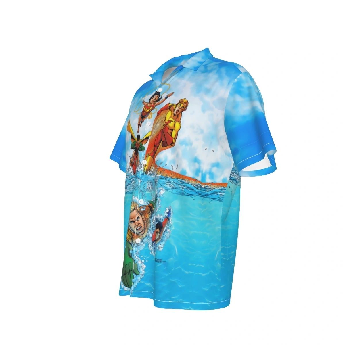 AQUAMAN AND TEEN TITANS OCEAN ALL OVER PRINT SHIRT & TANK - PEREZ ART