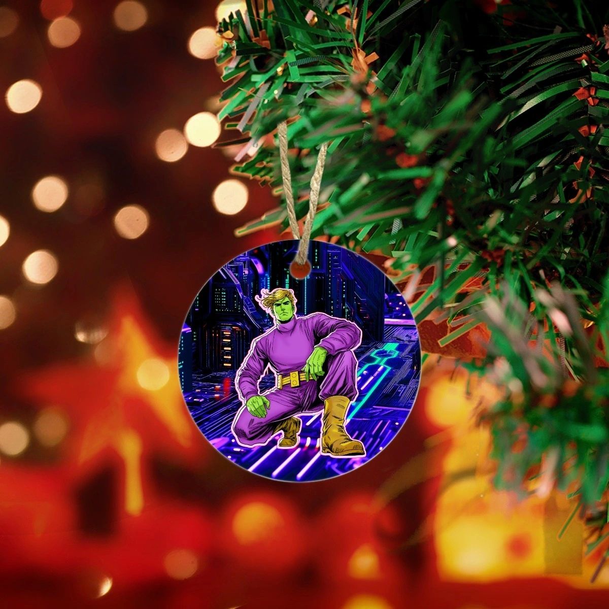 QUERL DOX READY CHRISTMAS TREE ORNAMENT - BRAINIAC 5