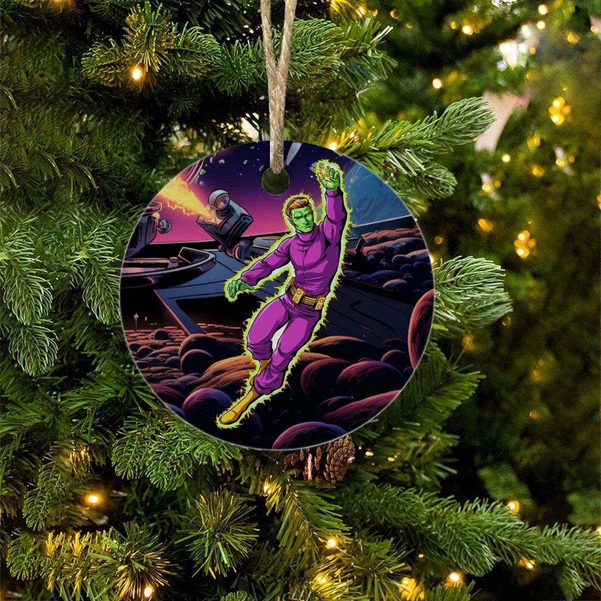 BRAINIAC 5 READY CHRISTMAS TREE ORNAMENT