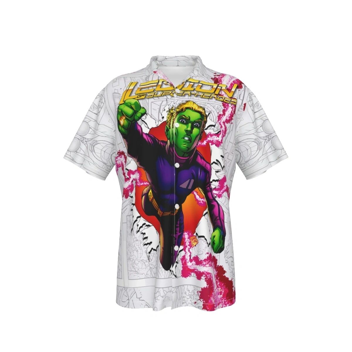 BRAINIAC 5 LEGION 0 READY ALL OVER PRINT SHIRT & TANK