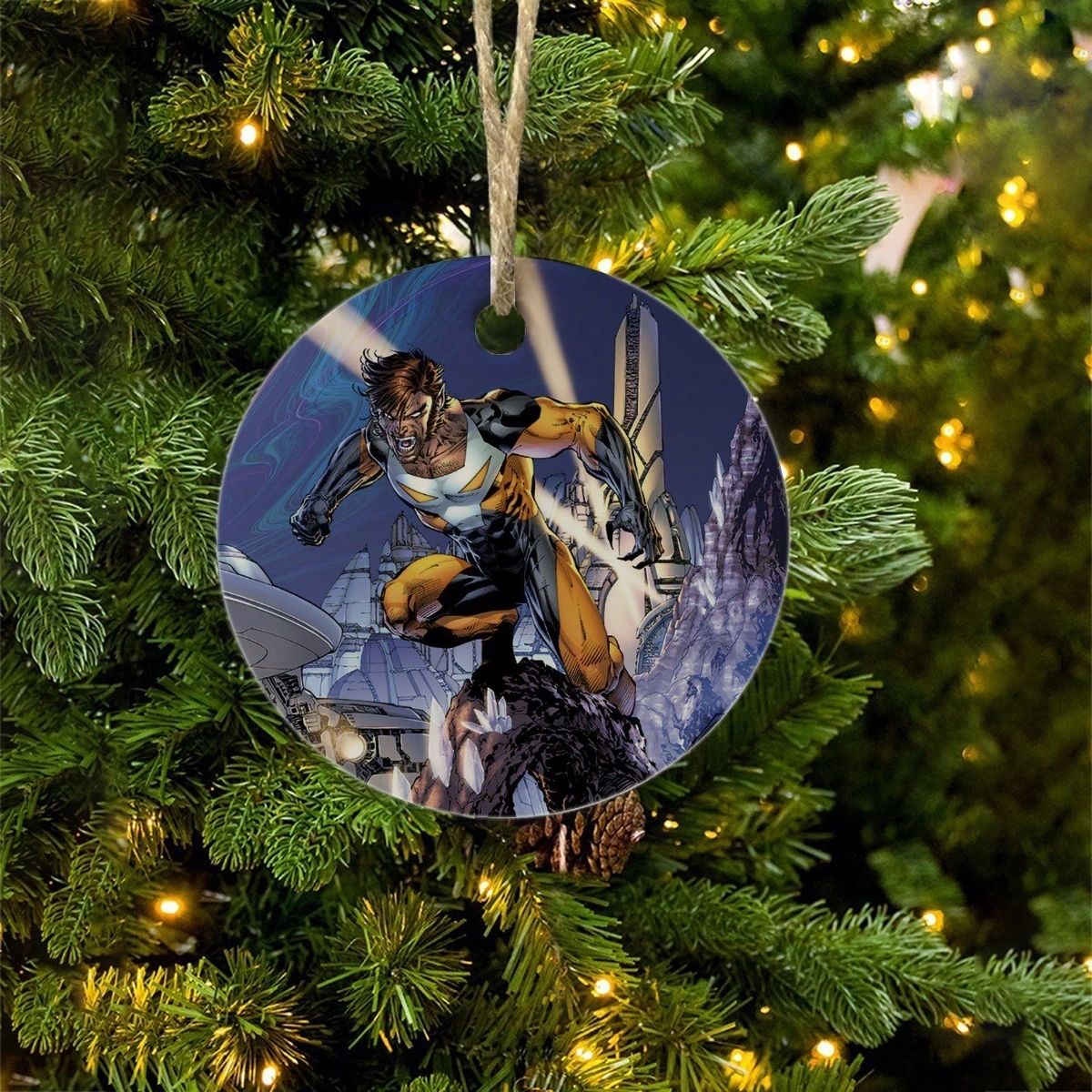 TIMBER WOLF JIM LEE CHRISTMAS TREE ORNAMENT