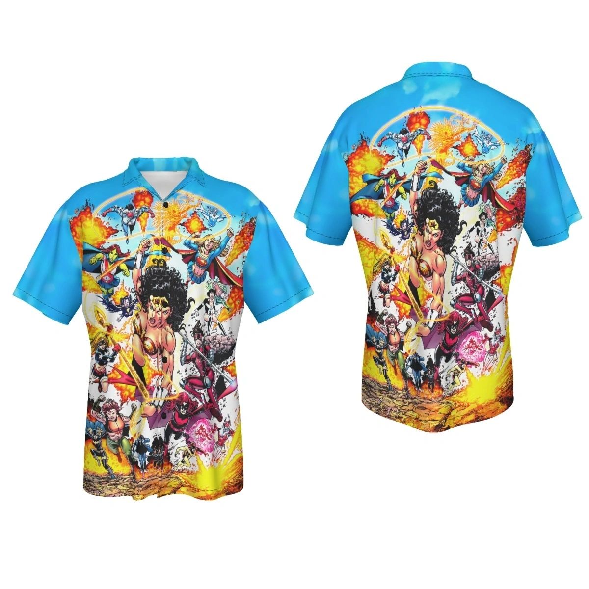WONDER WOMAN & HER WARRIORS ALL OVER PRINT SHIRT AND TANK TOP