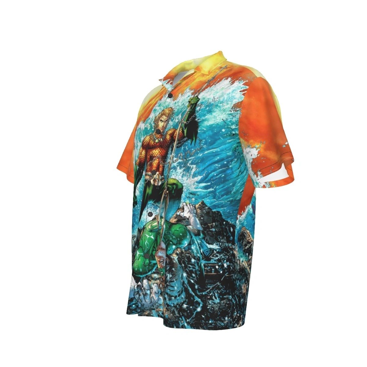 JUSTICE LEAGUE 4 AQUAMAN ALL OVER PRINT SHIRT AND TANK TOP - JIM LEE ART