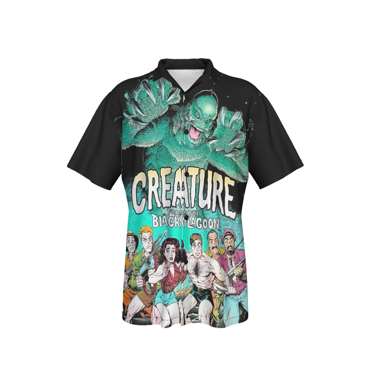 CREATURE FROM THE BLACK LAGOON ALL OVER PRINT SHIRT AND TANK TOP-ARTHUR ADAMS ART