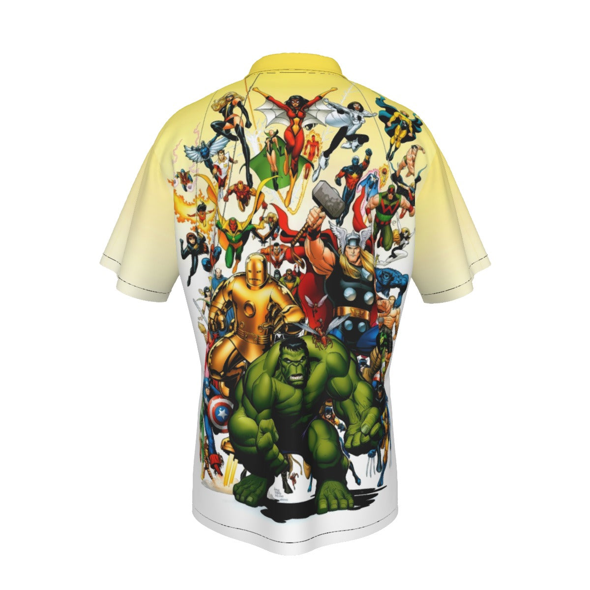 MARVEL SUPERHEROES BY ARTHUR ADAMS ALL OVER PRINT SHIRT AND TANK TOP