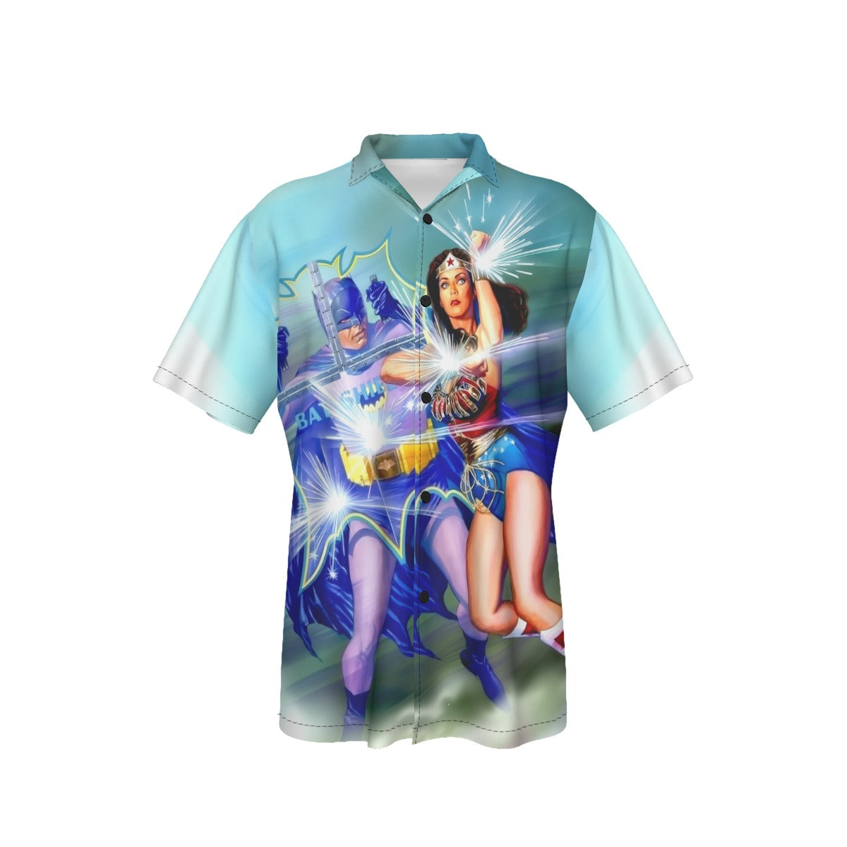 BATMAN 66 MEETS WONDER WOMAN 77 ALL OVER PRINT SHIRT AND TANK TOP - ALEX ROSS ART
