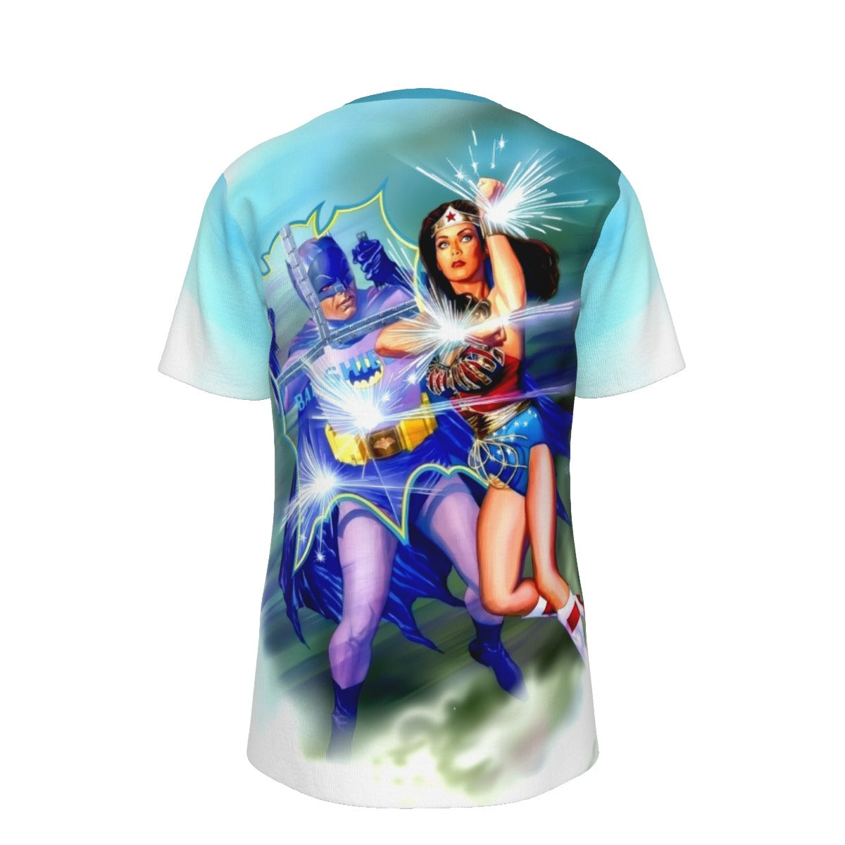 BATMAN 66 MEETS WONDER WOMAN 77 ALL OVER PRINT SHIRT AND TANK TOP - ALEX ROSS ART