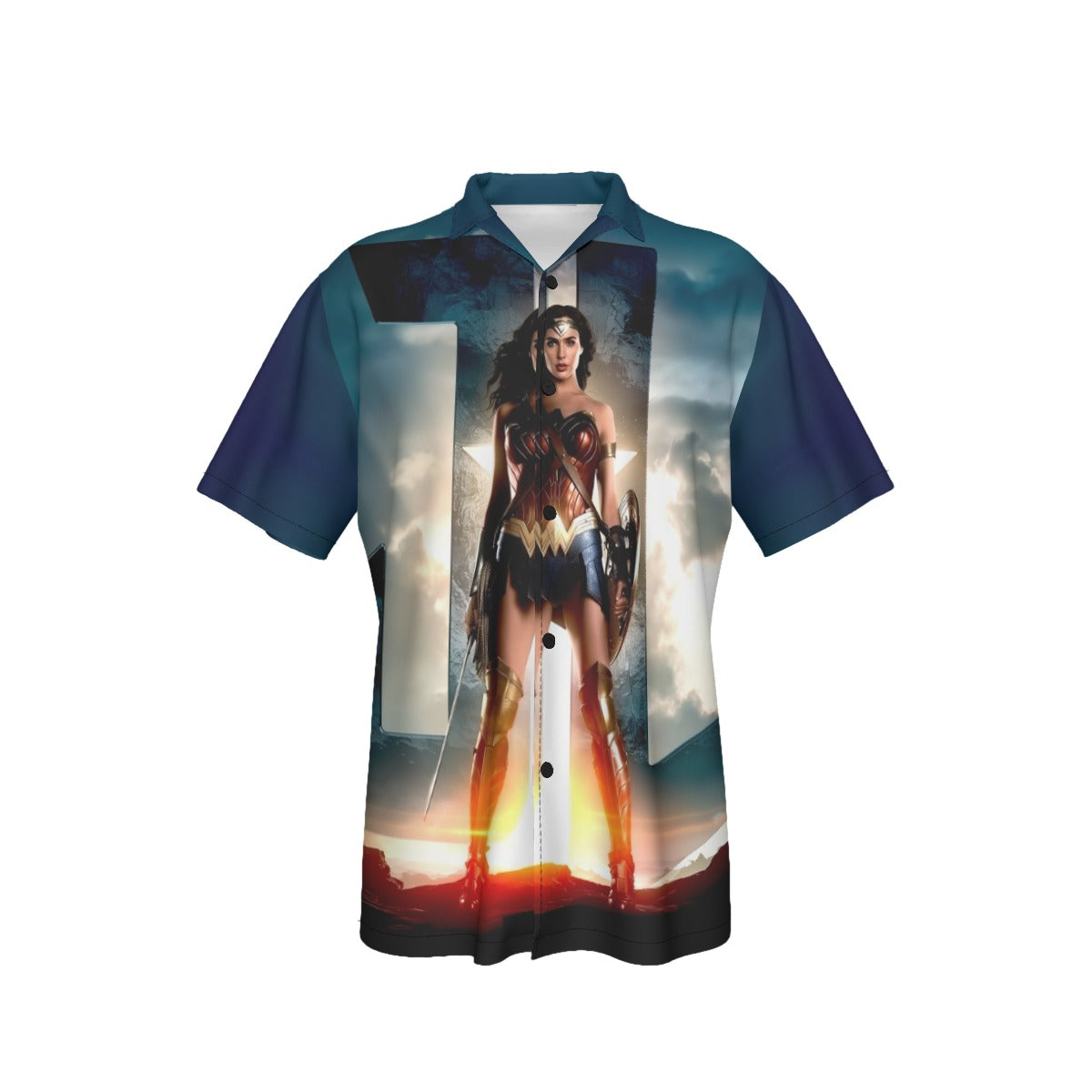 JL WONDER WOMAN MOVIE POSTER ALL OVER PRINT SHIRT AND TANK TOP