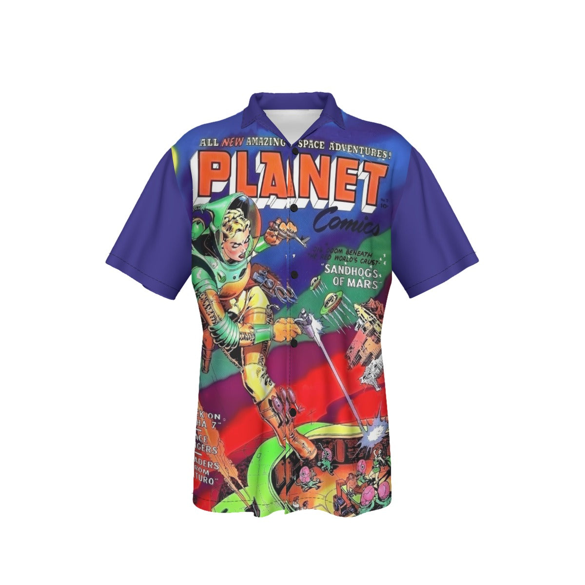PLANET COMICS 71 ALL OVER PRINT SHIRT AND TANK TOP