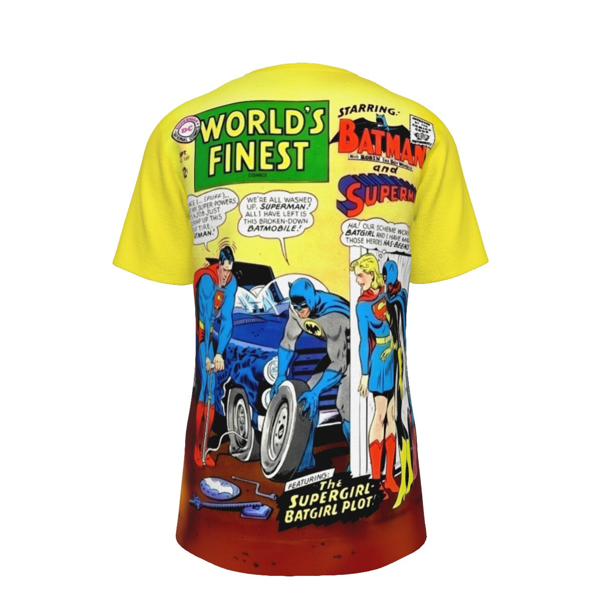 WORLD'S FINEST 169 ALL OVER PRINT SHIRT AND TANK TOP- SUPERGIRL BATGIRL