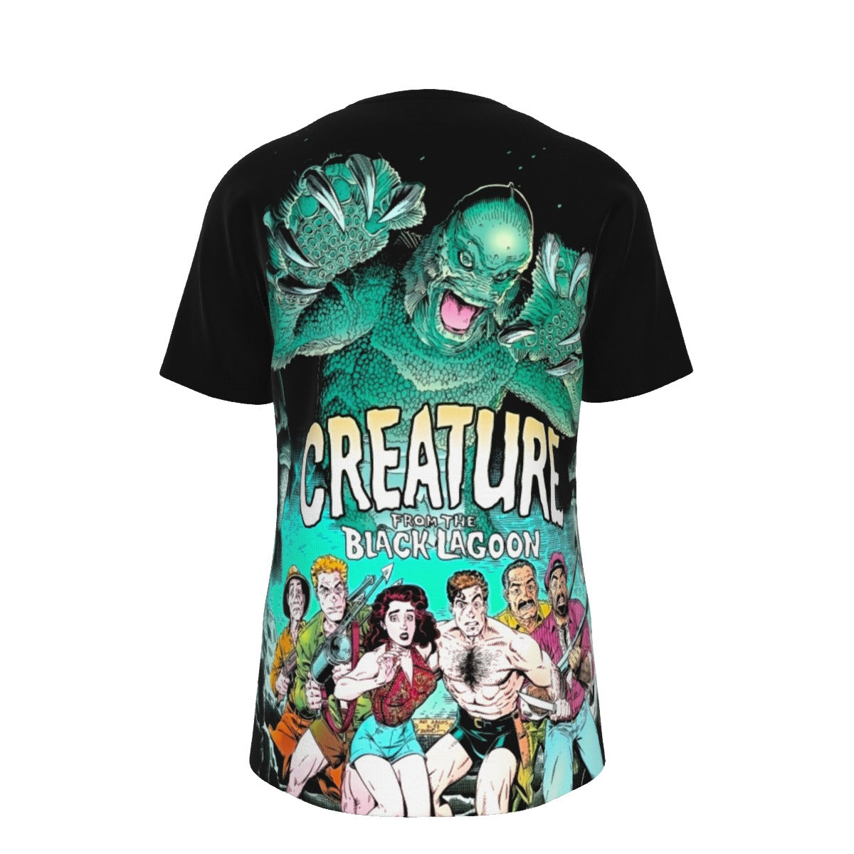 CREATURE FROM THE BLACK LAGOON ALL OVER PRINT SHIRT AND TANK TOP-ARTHUR ADAMS ART